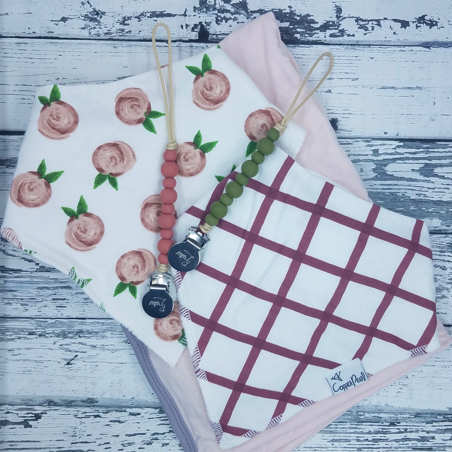 Madeline - Rosewood Pacifier Clip