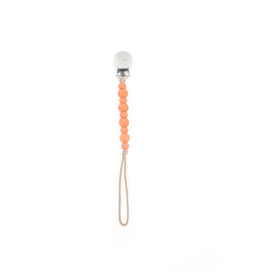 Madeline - Coral Pacifier Clip