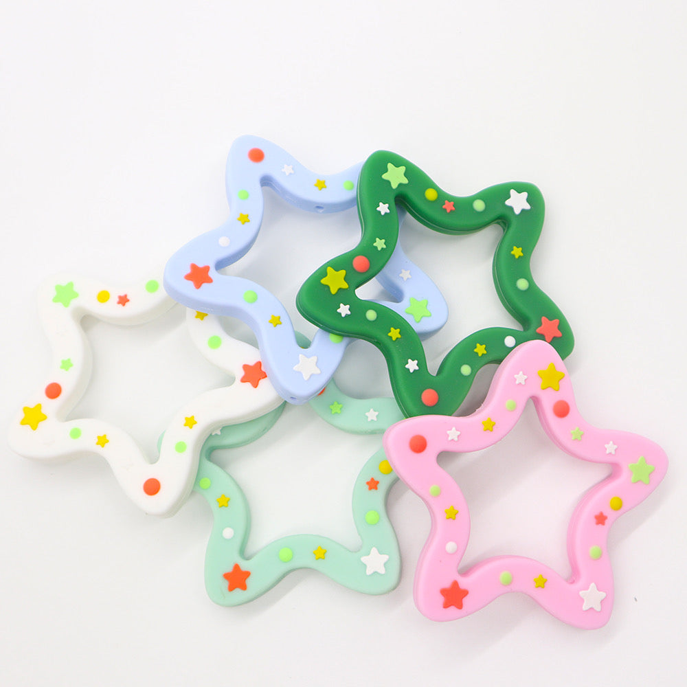 Christmas Star Silicone Teether
